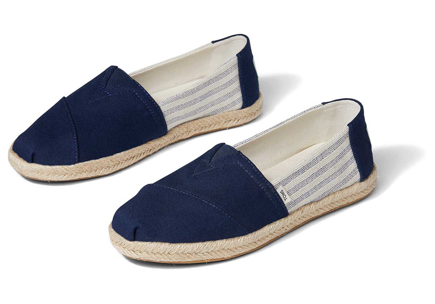 Toms Espadryle Damskie Granatowe - Alpargata Rope - 65IOPYGEN